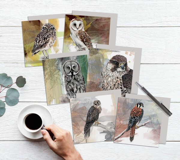 Birds of Prey Greeting Card Set