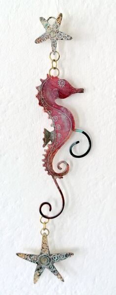 Copper Seahorse Wallhanging