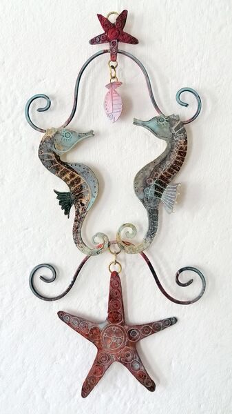 Double Seahorse Wallhanging