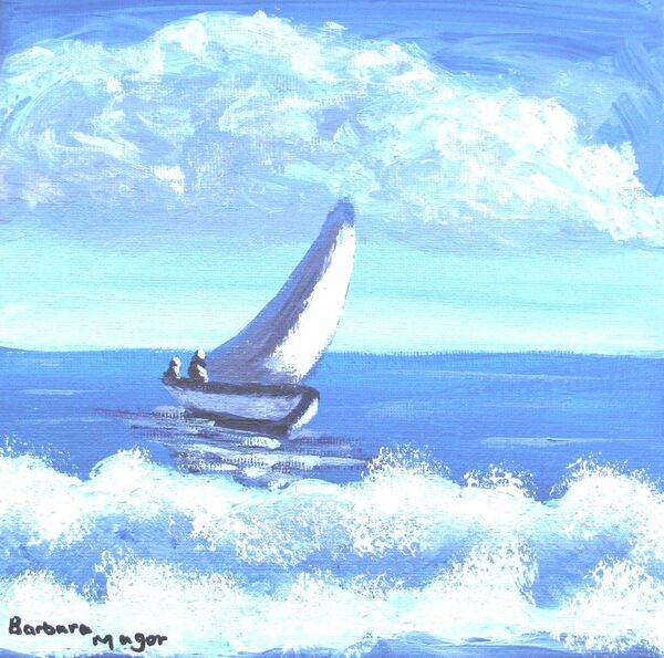 Greetings cards: Sailing in rough seas