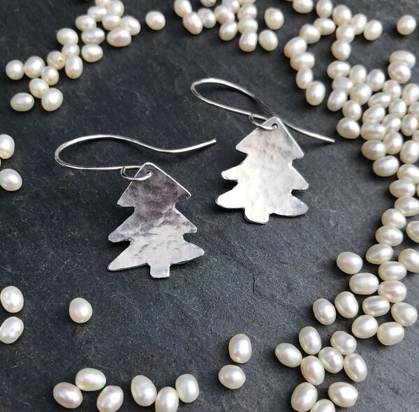 christmas tree earrings