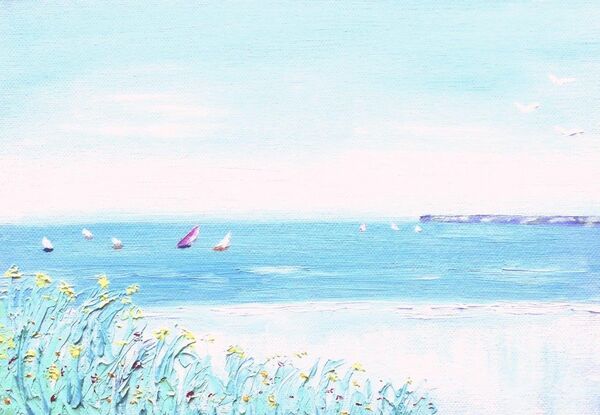 Greetings cards: Sailing in Falmouth Bay