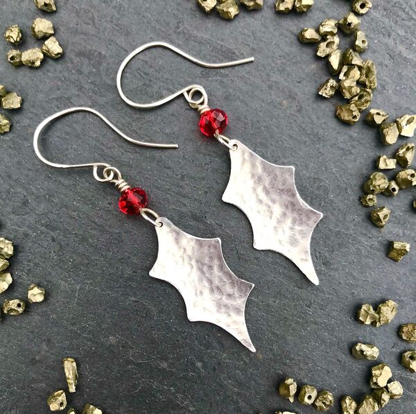 holly and berry earrings