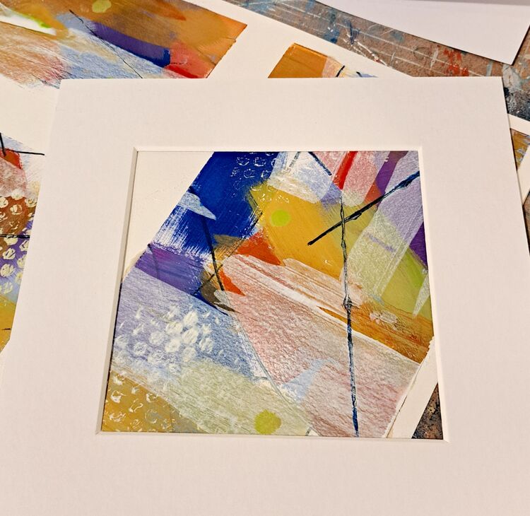 3 COLOUR ACRYLIC ABSTRACT