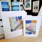 KEEP MOVING, ABSTRACT PAINTING & CARD
