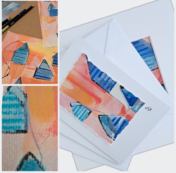 ABSTRACT BEACH HUTS