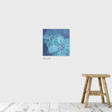 BLUE DAZE II £95 (artist) FLOWER ART blue daze suzanne whitmarsh stripy art