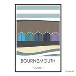 BOURNEMOUTH BEACH HUTS (BLUE)