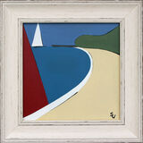 RED SAIL AT PRIORY FRAMED