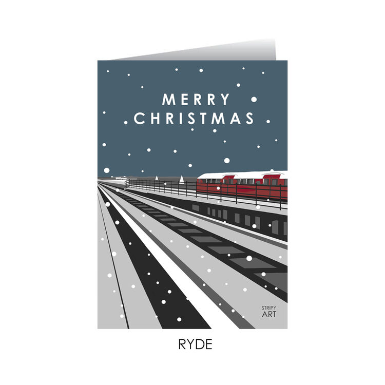 3 X RYDE TRAIN XMAS CARDS