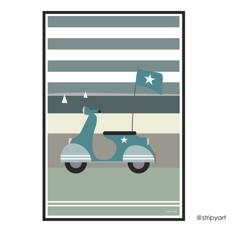 SCOOTER, BLUE STAR