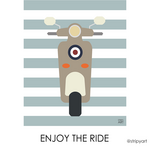 ENJOY THE RIDE BROWN SCOOTER