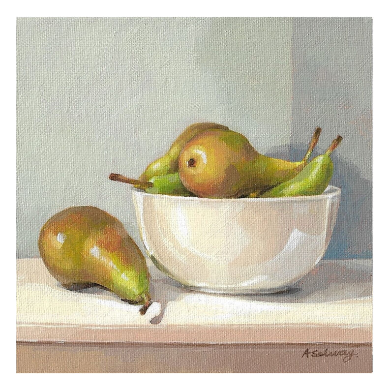 PEARS IN A WHITE BOWL £50
