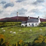 Cottage in Pengroeslon Cottage in Pengroeslon. Oil on canvas