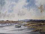 Boats at Low Tide in Winter
