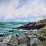 Oystercatchers on the Rocks - March