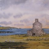 View over Porth Ysgaden at Sunset (Sold)