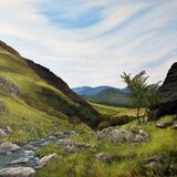Welsh Mountain Stream. Oil Welsh Mountain Stream.