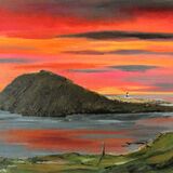 Ynys Enlli from Mynyd Mawr - November