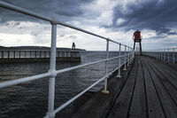 Whitby harbour light houses