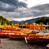 Derwentwater Boats at Sunset
