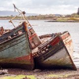 The Old Boats at Salen Pier, Mull, Scotland