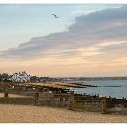 Sunrise, the beach & the Old Neptune.