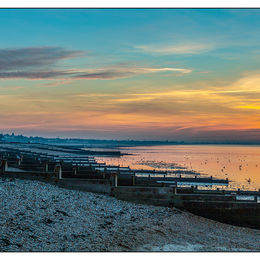 Sun reflected sea, Whitstable