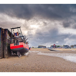 Rain clouds building over Whitstable