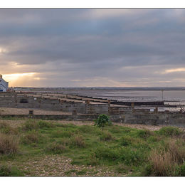 Storms clouds over Whitstable beach