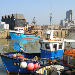 Whitstable Harbour and Huts
