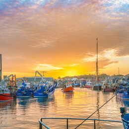 'Morning glory' Sunrise Harbour, Whitstable
