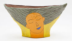 Plant Dreamer - Yellow Glow - Earthenware slipcast planter by ceramicist Susan Czopor.