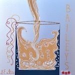 Baileys inks on aluminium 90cms x 90cms