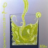 Limoncello inks on aluminium 90cms x 90cms