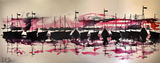 Masts at Dawn 77 x 30 cms
