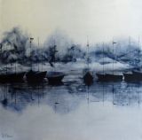 Silver Sunset acrylic on canvas