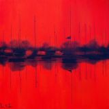 Moorings and Masts acrylic on canvas