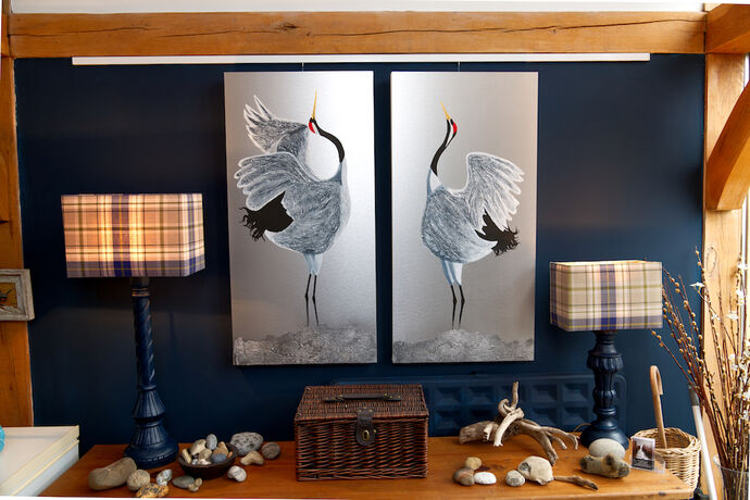 Courting Cranes in situ SOLD
