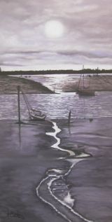 Tide Out Woodbridge pastel on paper