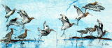 Lift Off watercolour on tissue