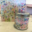 Make believe candle in a tin