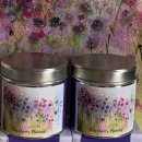 Blackberry picking candle in a tin