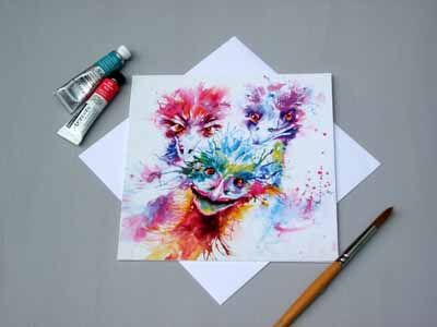 Square card "Little Monsters"