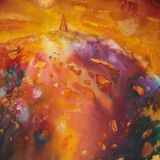Neilson's Legacy watercolour painting of Neilsons monument on the hill by artist susan metcalfe