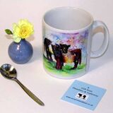 Belted Galloway Cow ceramic mug