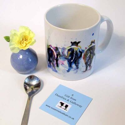 Belted Galloway Cow ceramic mug