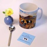 Ceramic mug SOLD OUT ceramic mug with belted galloways cows on the moor.