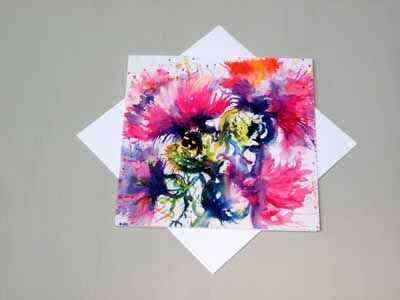 Square card "Scottish thistle"