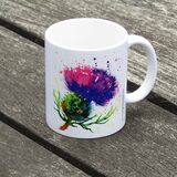 Thistle mug Scottish thistle mug
